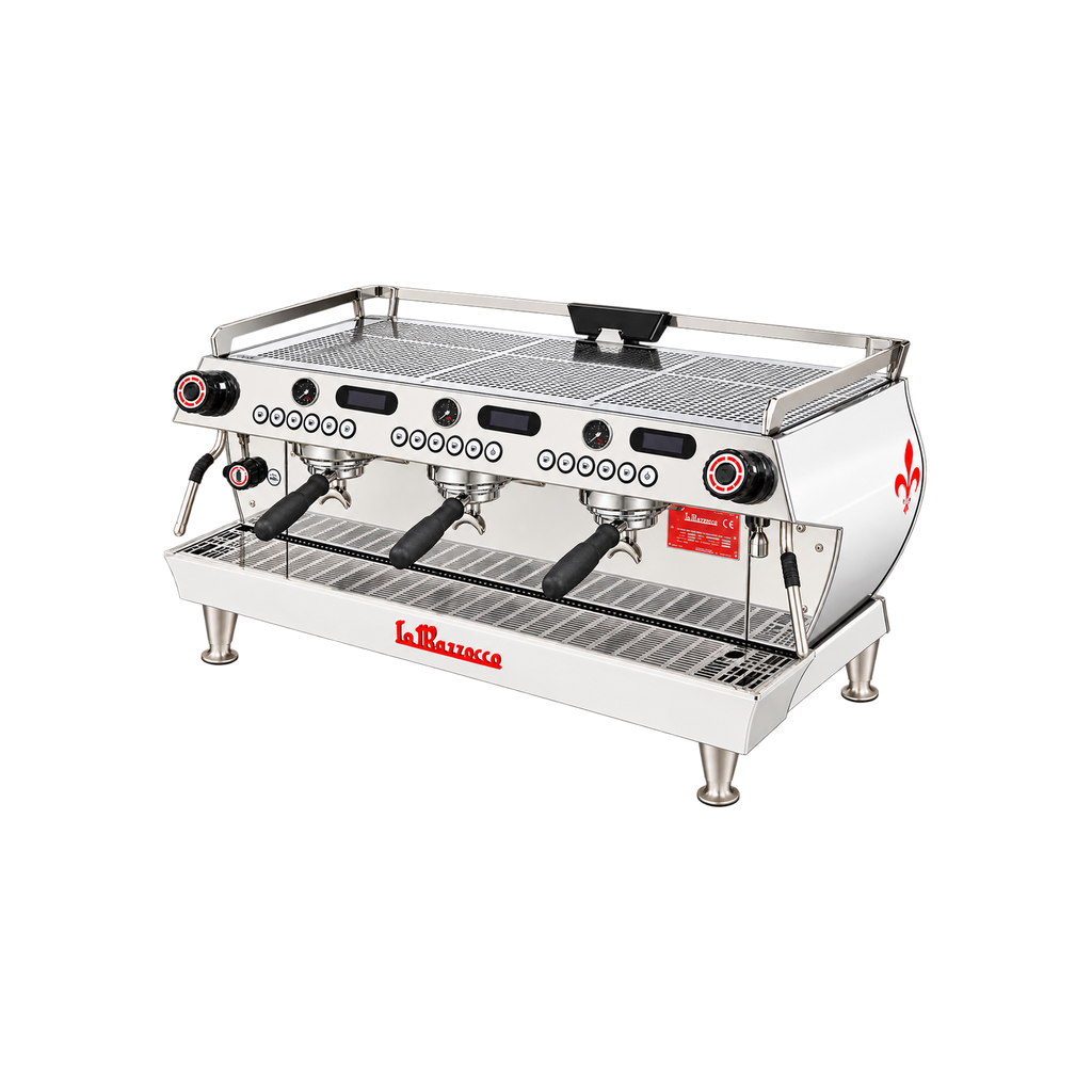 La Marzocco GB5 S — 2 Groups; consistent elevated view, square transparent image