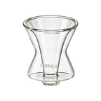 Chemex Funnex Coffee Maker — Glass; consistent elevated view, square transparent image
