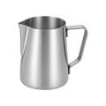 Crema Pro 360ml Polished Milk Jug Pitcher — 360ml; consistent elevated view, square transparent image
