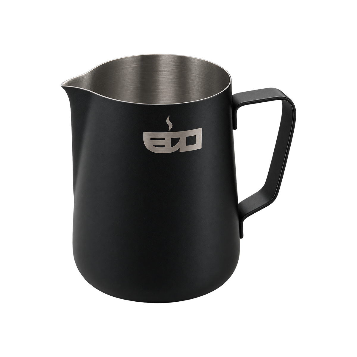 Edo Milk Pitcher — Black / 350ml, Black / 600ml; consistent elevated view, square transparent image