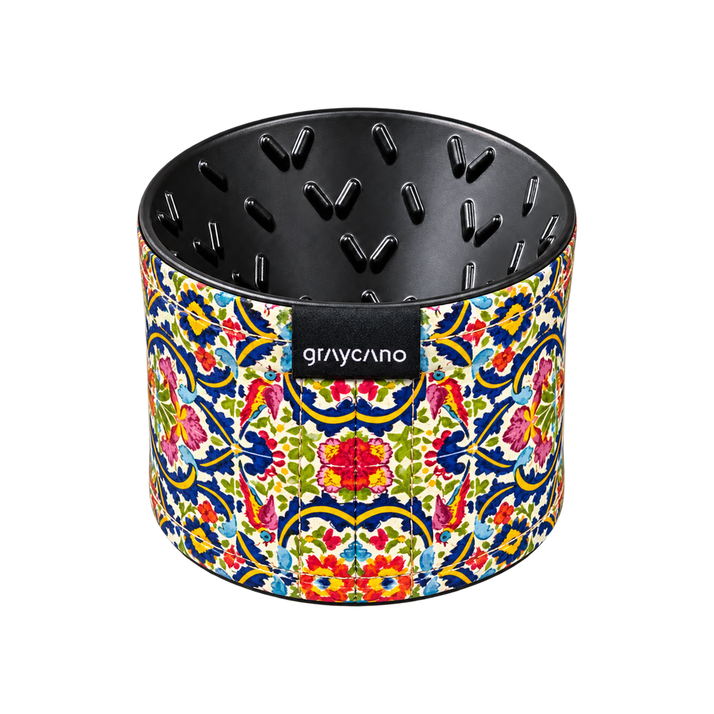 Graycano Dripper — Golestan; consistent elevated view, square transparent image