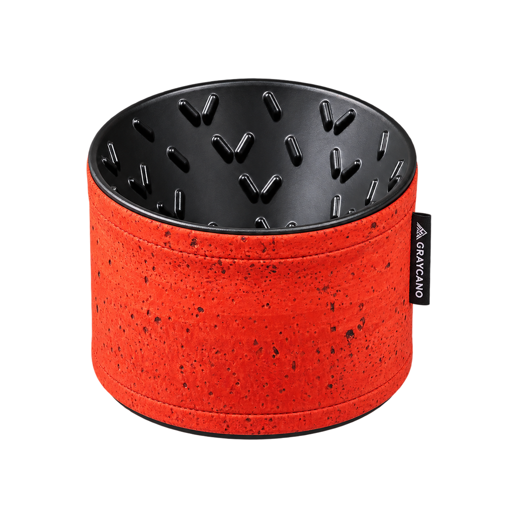Graycano Dripper — Red; consistent elevated view, square transparent image