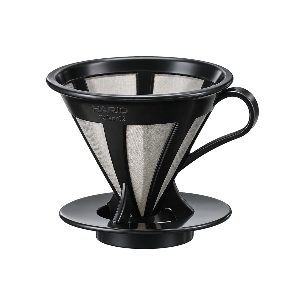 Hario Cafeor Dripper 02 — Default Title; consistent elevated view, square transparent image
