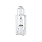 Hario Cold Water Drip Tower Clear — ; consistent elevated view, square transparent image