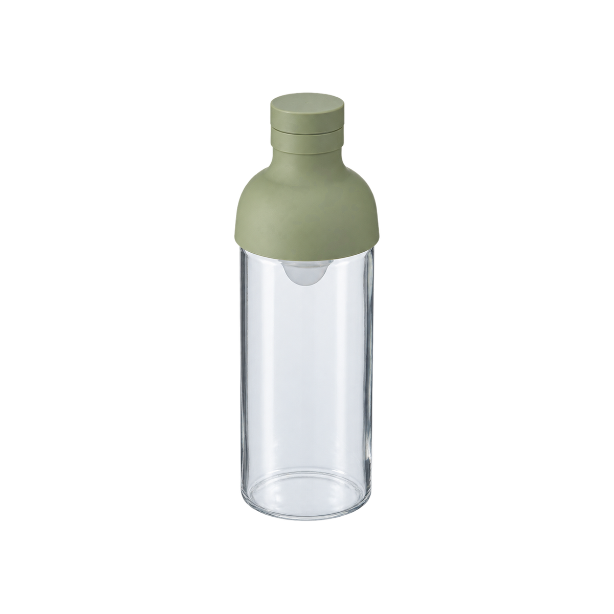 Hario Filter in Bottle Smokey 300mL — Green; consistent elevated view, square transparent image