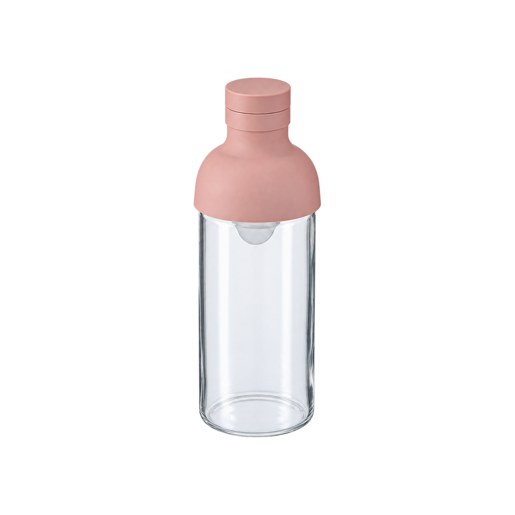 Hario Filter in Bottle Smokey 300mL — Pink; consistent elevated view, square transparent image