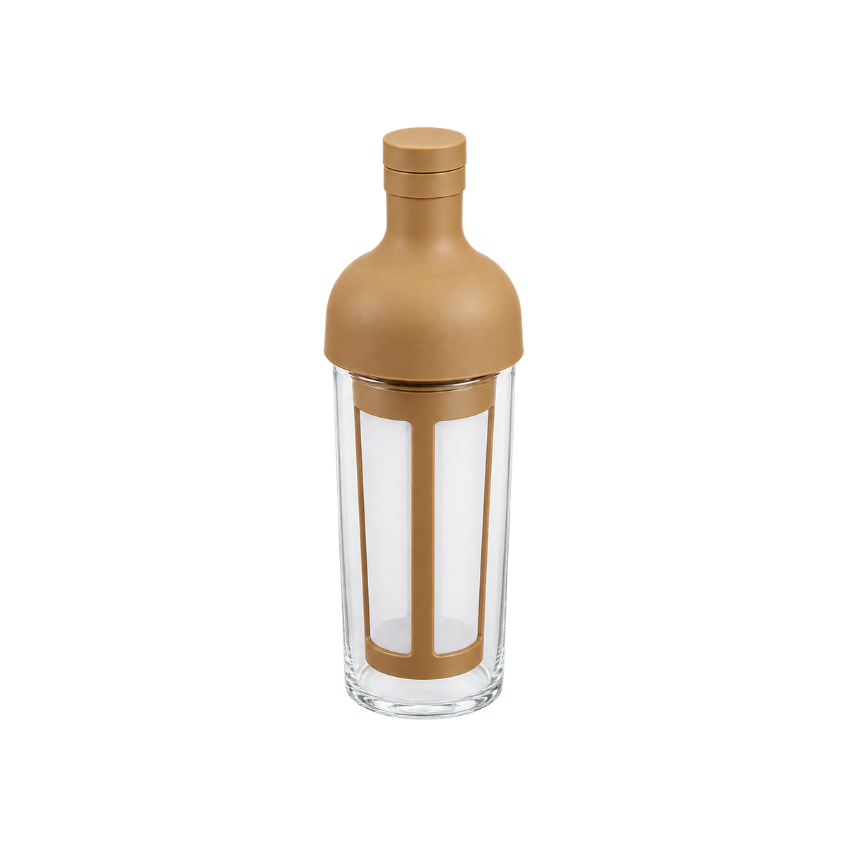 Hario Filter-in Coffee Bottle — Mocha; consistent elevated view, square transparent image