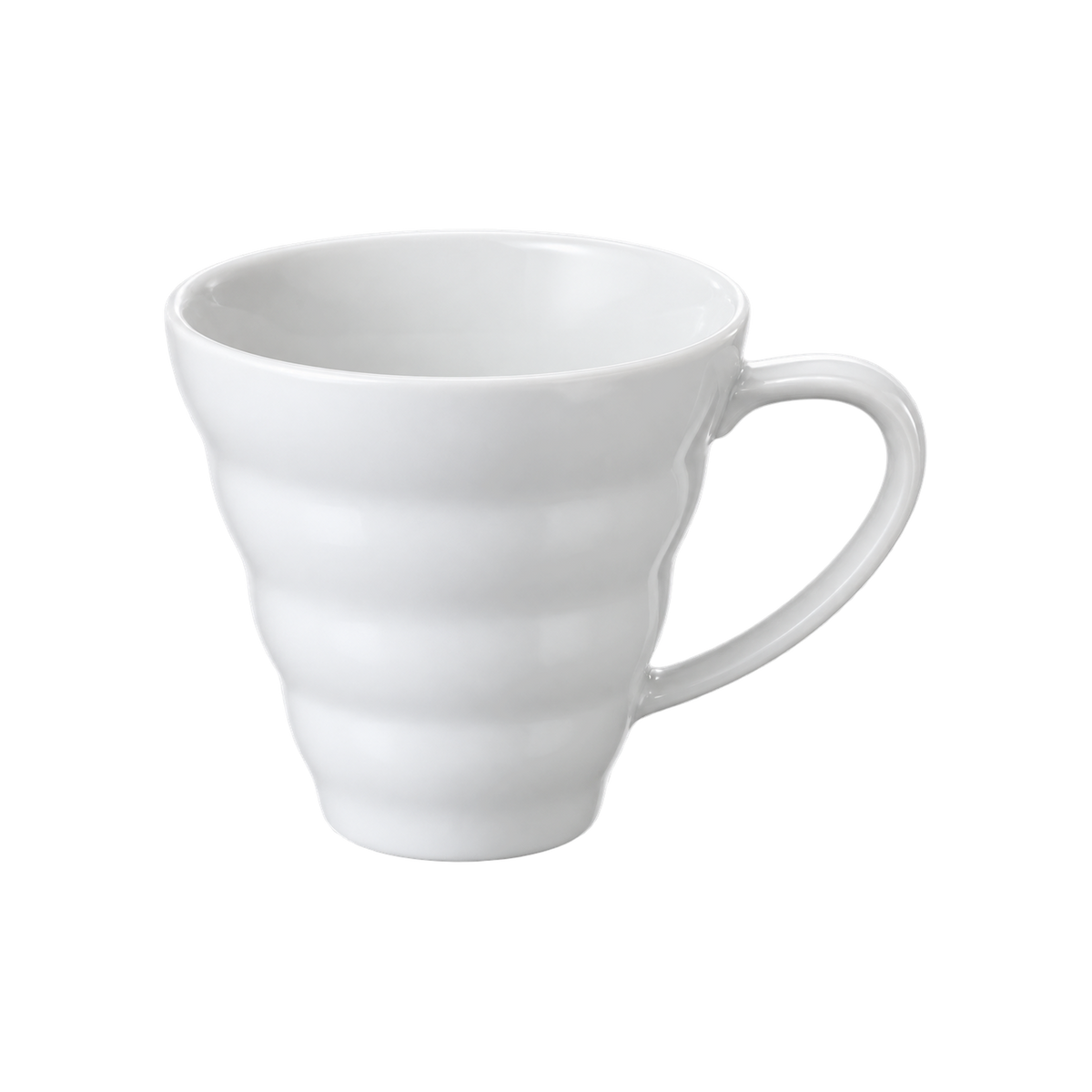 Hario V60 Ceramic Mug Cup — Standard; consistent elevated view, square transparent image