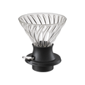 Hario V60 Immersion Dripper Switch — 03 / Black; consistent elevated view, square transparent image