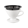 Hario W60 Dripper — White; consistent elevated view, square transparent image