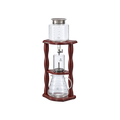 Hario Water Dripper Wood 780ml — 2-6Cups; consistent elevated view, square transparent image