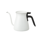 KINTO Pour Over Kettle 900ml — White; consistent elevated view, square transparent image