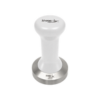 Krome Coffee Tamper 58.5mm – Precision Tool for Perfect Espresso Extraction — White; consistent elevated view, square transparent image