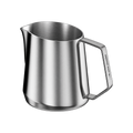 MHW-3Bomber GT Milk Pitcher U-Shape Spout, 400ml — Glossy Grey; consistent elevated view, square transparent image