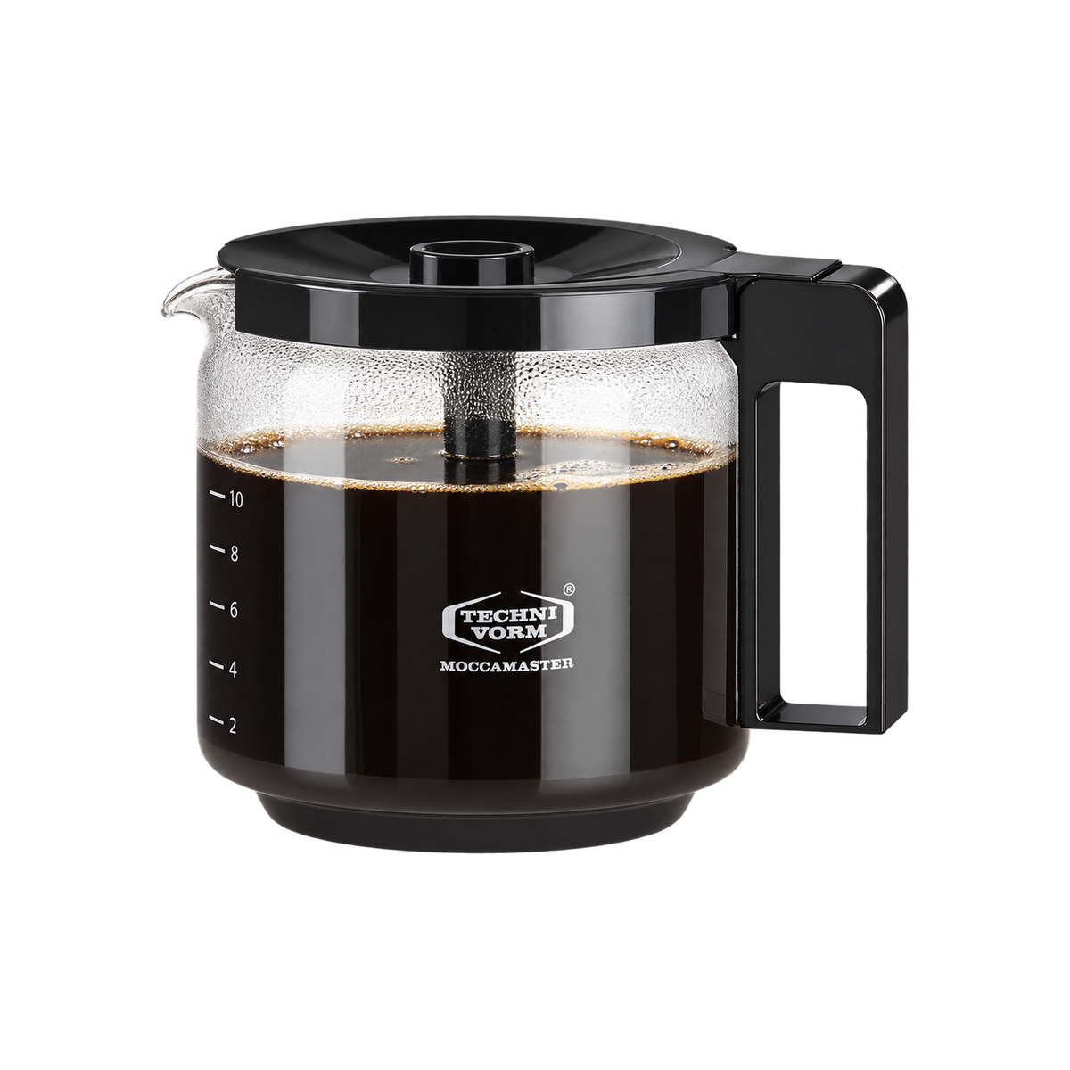 Moccamaster Glass Jug 1.25L – KBG Series — Glass; consistent elevated view, square transparent image