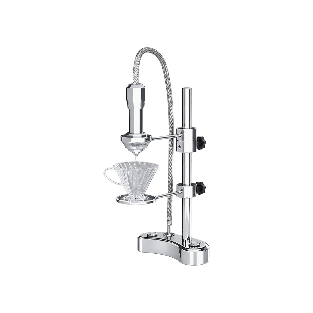 Modbar Pourover Undercounter — Chrome Base Finish; consistent elevated view, square transparent image