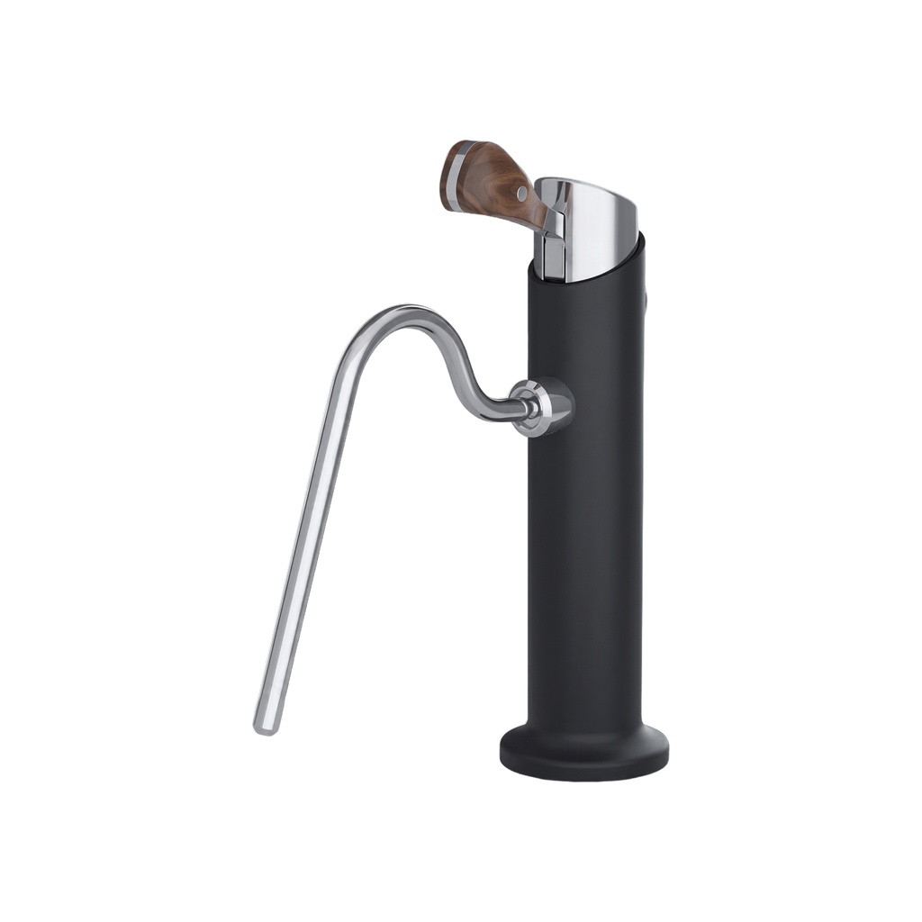 Modbar Steam Extra Tap — Black Matte Steam Tap; consistent elevated view, square transparent image