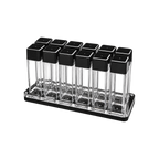 Normcore Coffee Bean Cellars with Stand — 12 Tubes / Transparent; consistent elevated view, square transparent image
