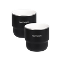 Normcore Espresso Cup Set of Two, 210ml — Black; consistent elevated view, square transparent image