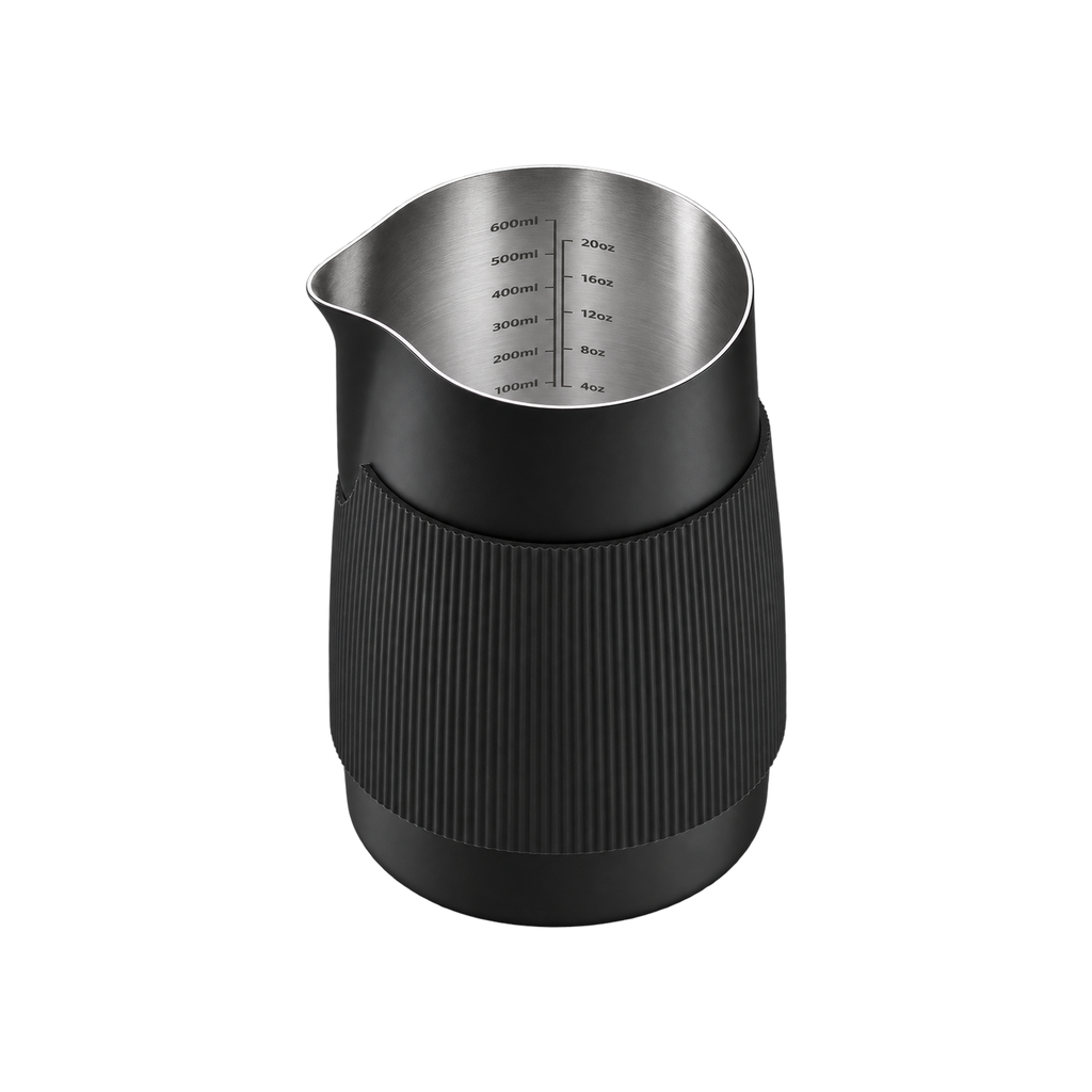 Normcore Handleless Milk Jug 600ml — Round / Black; consistent elevated view, square transparent image