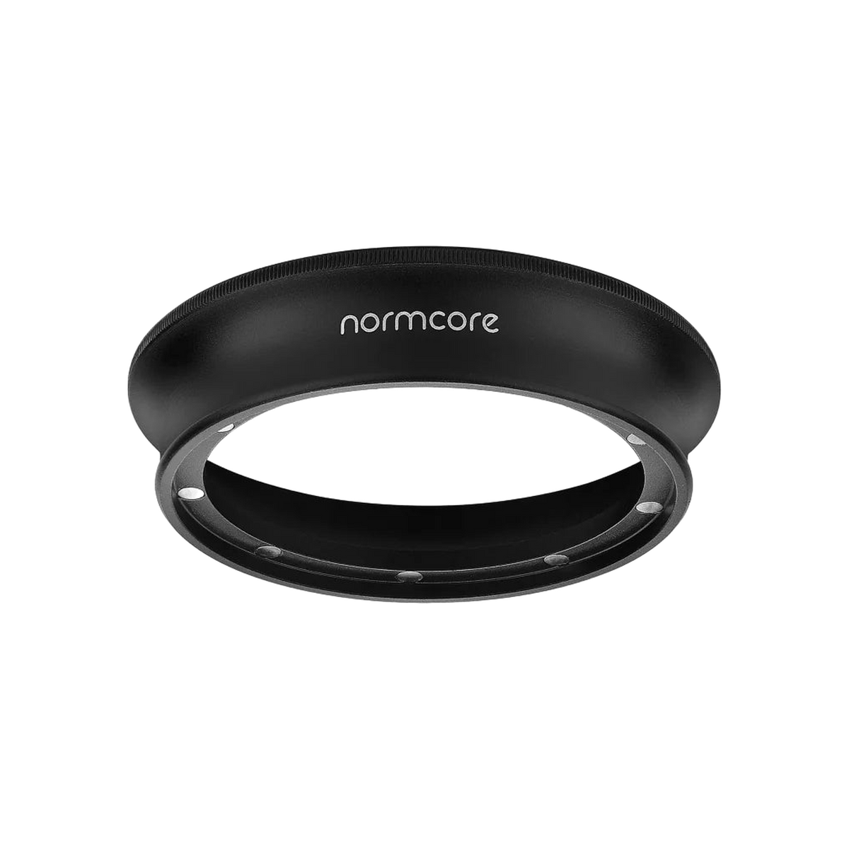 Normcore Magnetic Dosing Funnel V2 — Short / 51mm / Black, Short / 54mm / Black, Short / 58mm / Black; consistent elevated view, square transparent image