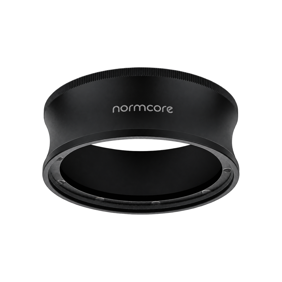 Normcore Magnetic Dosing Funnel V2 — Tall / 51mm / Black, Tall / 54mm / Black, Tall / 58mm / Black; consistent elevated view, square transparent image