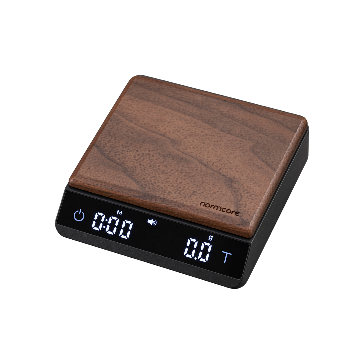 Normcore Pocket Coffee Scale — ; consistent elevated view, square transparent image