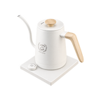 Barista Space 1 L Smart Temperature Controlled Electric Coffee Kettle — White; consistent elevated view, square transparent image