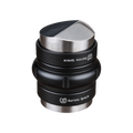 Barista Space 2-In-1 58mm Coffee Tamper Distribution Tool — Black; consistent elevated view, square transparent image