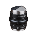 Barista Space 2-In-1 58mm Coffee Tamper Distribution Tool — Black; consistent elevated view, square transparent image