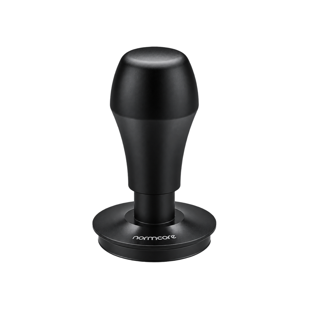 Normcore Spring-loaded Tamper V4 — Titanium PVD / 51mm / Flat Base, Titanium PVD / 51mm / Ripple Base, Titanium PVD / 53.3mm / Flat Base, Titanium PVD / 53.3mm / Ripple Base, Titanium PVD / 58.5mm / Flat Base, Titanium PVD / 58.5mm / Ripple Base, Titanium PVD / 45.5mm / Flat Base, Titanium PVD / 45.5mm / Ripple Base; consistent elevated view, square transparent image