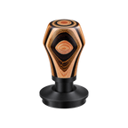 Normcore Spring-loaded Tamper V4 — Titanium PVD, Colourful Wood / 51mm / Flat Base, Titanium PVD, Colourful Wood / 51mm / Ripple Base, Titanium PVD, Colourful Wood / 53.3mm / Flat Base, Titanium PVD, Colourful Wood / 53.3mm / Ripple Base, Titanium PVD, Colourful Wood / 58.5mm / Flat Base, Titanium PVD, Colourful Wood / 58.5mm / Ripple Base, Titanium PVD, Colourful Wood / 45.5mm / Flat Base, Titanium PVD, Colourful Wood / 45.5mm / Ripple Base; consistent elevated view, square transparent image