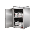Nuova Simonelli Cup Warmer Pronto — Silver; consistent elevated view, square transparent image
