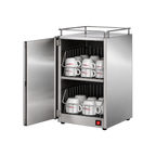 Nuova Simonelli Cup Warmer Pronto — Silver; consistent elevated view, square transparent image