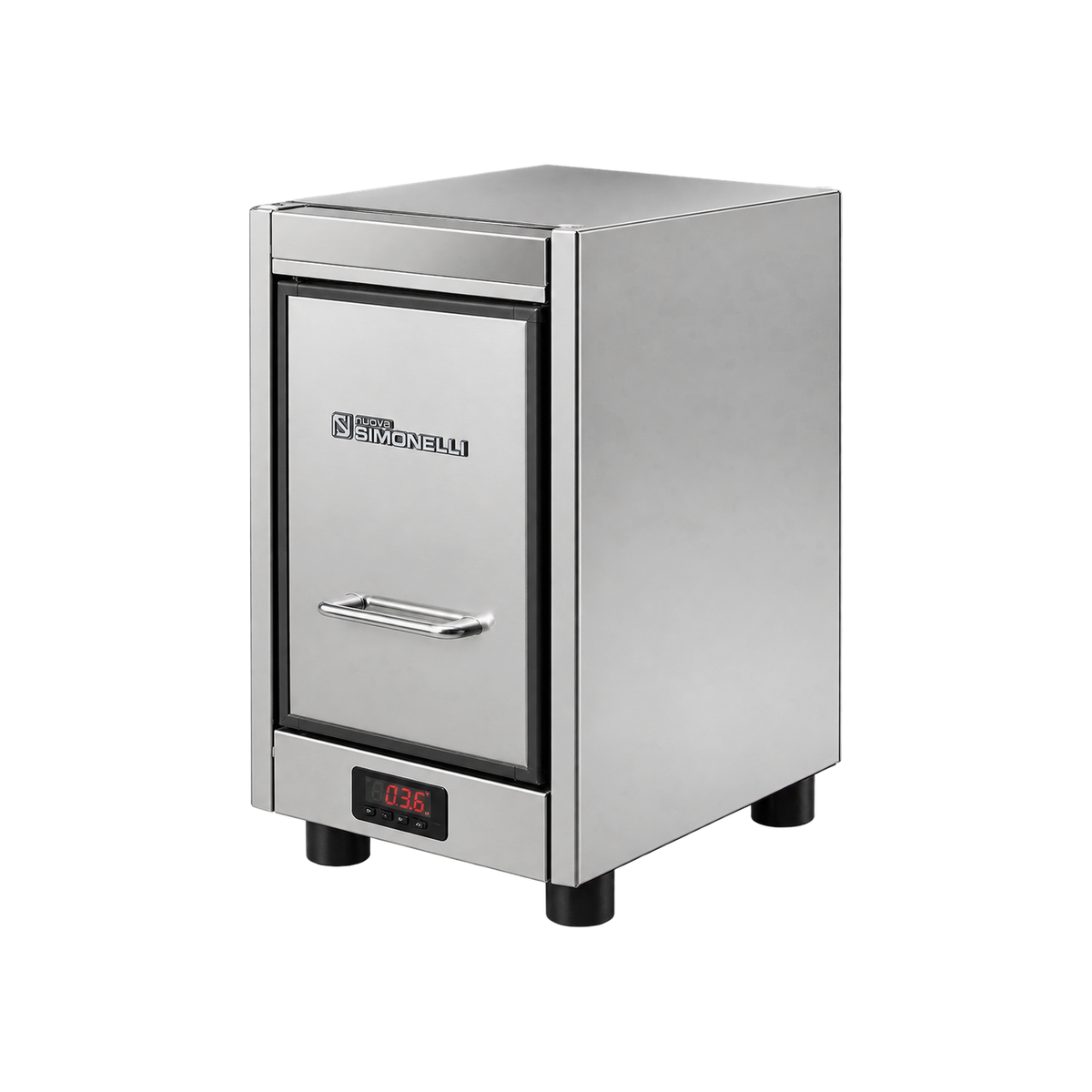Nuova Simonelli Prontofrigo Fridge — Stainless Steel; consistent elevated view, square transparent image