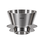 Orea O1 Brewer — Steel / Steel Raw; consistent elevated view, square transparent image