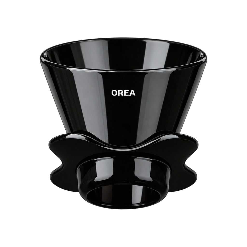 Orea O2 Brewer — Darth Black; consistent elevated view, square transparent image