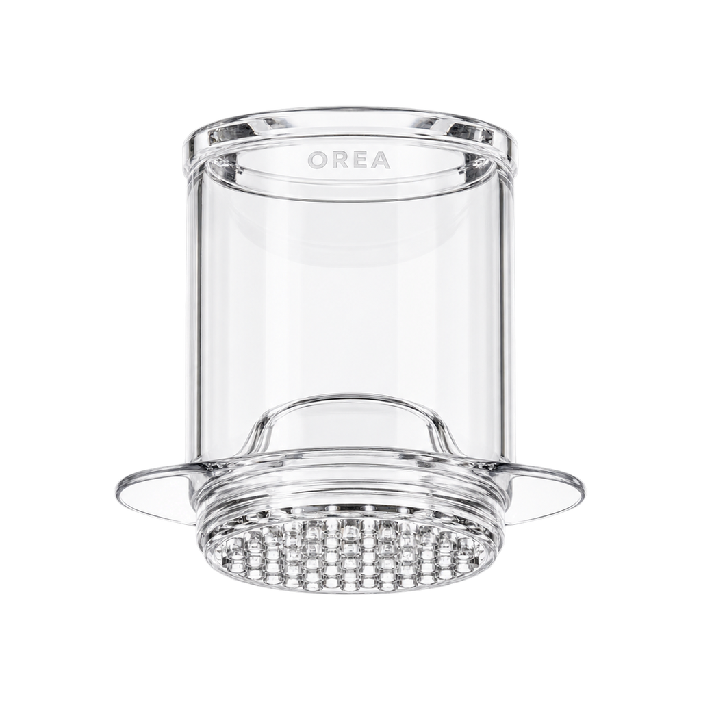 Orea Z1 Zero Bypass Brewer — Z1 (Without Filter), Z1 + 50 Sibarist Filter, Z1 + 300 Sibarist Filter; consistent elevated view, square transparent image