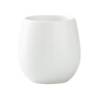Origami Barrel Flavor Cup — White; consistent elevated view, square transparent image