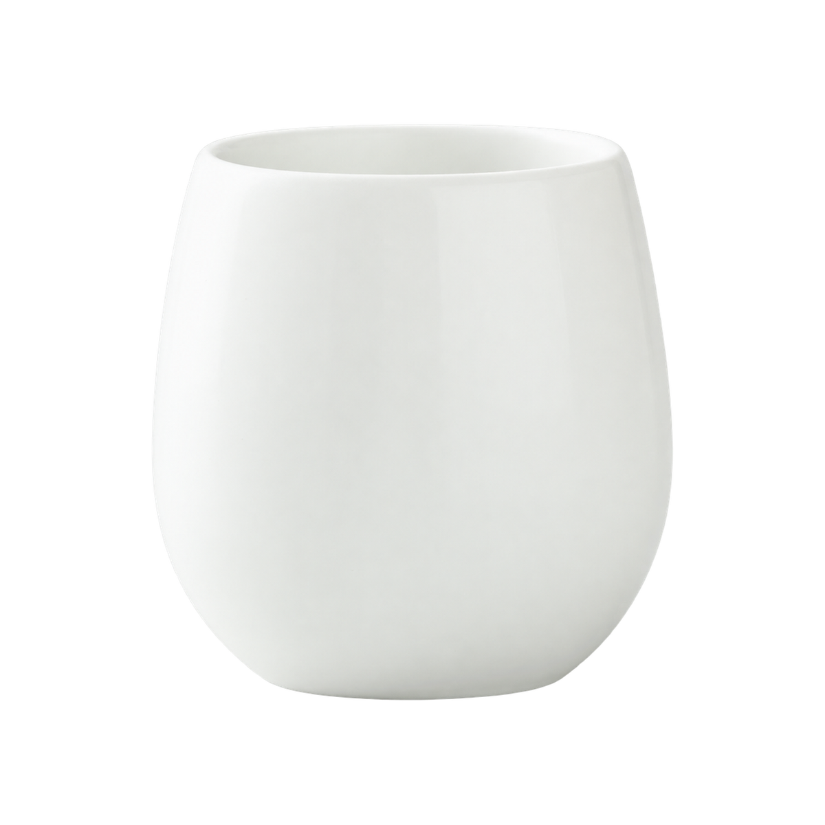 Origami Barrel Flavor Cup — White; consistent elevated view, square transparent image