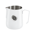 Pesado Milk Jug 490ml — White - Round Spout; consistent elevated view, square transparent image