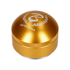 Barista Space Coffee Tamper 58mm — Golden; consistent elevated view, square transparent image