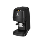 Precise Automatic Coffee Tamper — Black; consistent elevated view, square transparent image