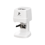 Precise Automatic Coffee Tamper — White; consistent elevated view, square transparent image