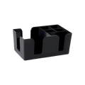 Precise Bar Organizer — Black; consistent elevated view, square transparent image