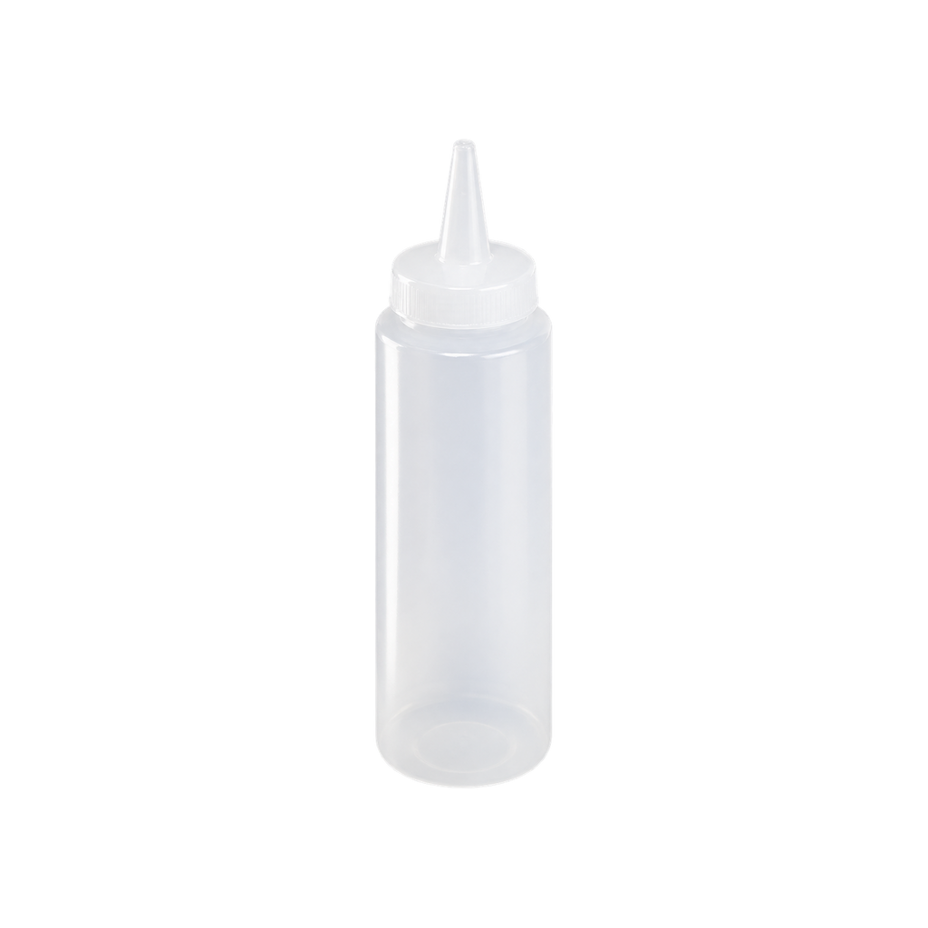 Precise Squeeze Bottle, 12oz — Standard; consistent elevated view, square transparent image