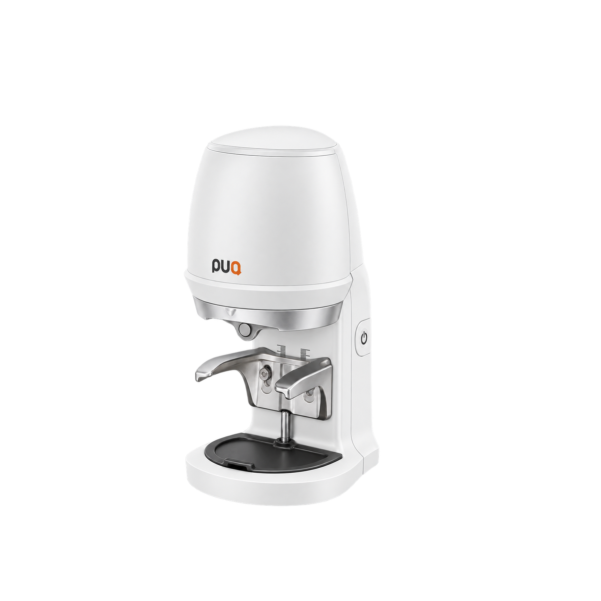 PUQ Press Automatic Coffee Tamper - Q — White; consistent elevated view, square transparent image