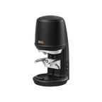 PuqPress - PRO Precision Automatic Tamper - Matt White, 58.3mm, UK Plug — Black; consistent elevated view, square transparent image
