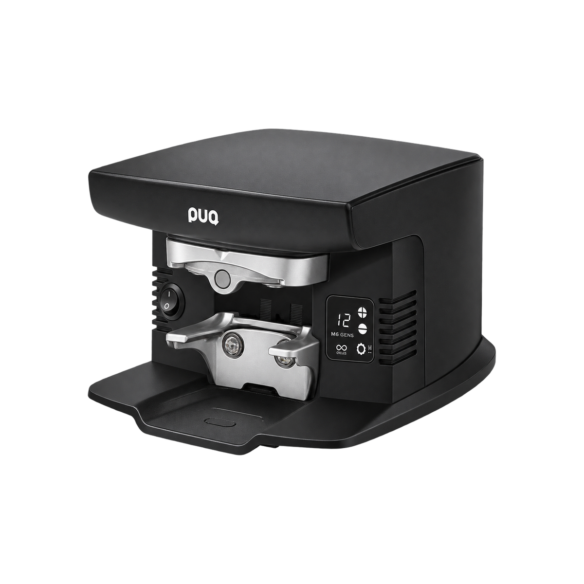PuqPress M6 GEN5 — Black; consistent elevated view, square transparent image