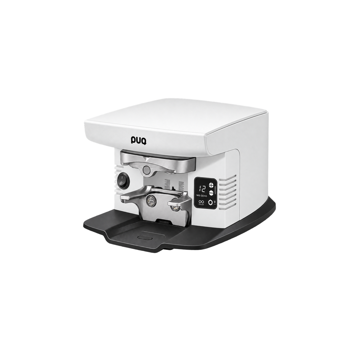PuqPress M6 GEN5 — White; consistent elevated view, square transparent image